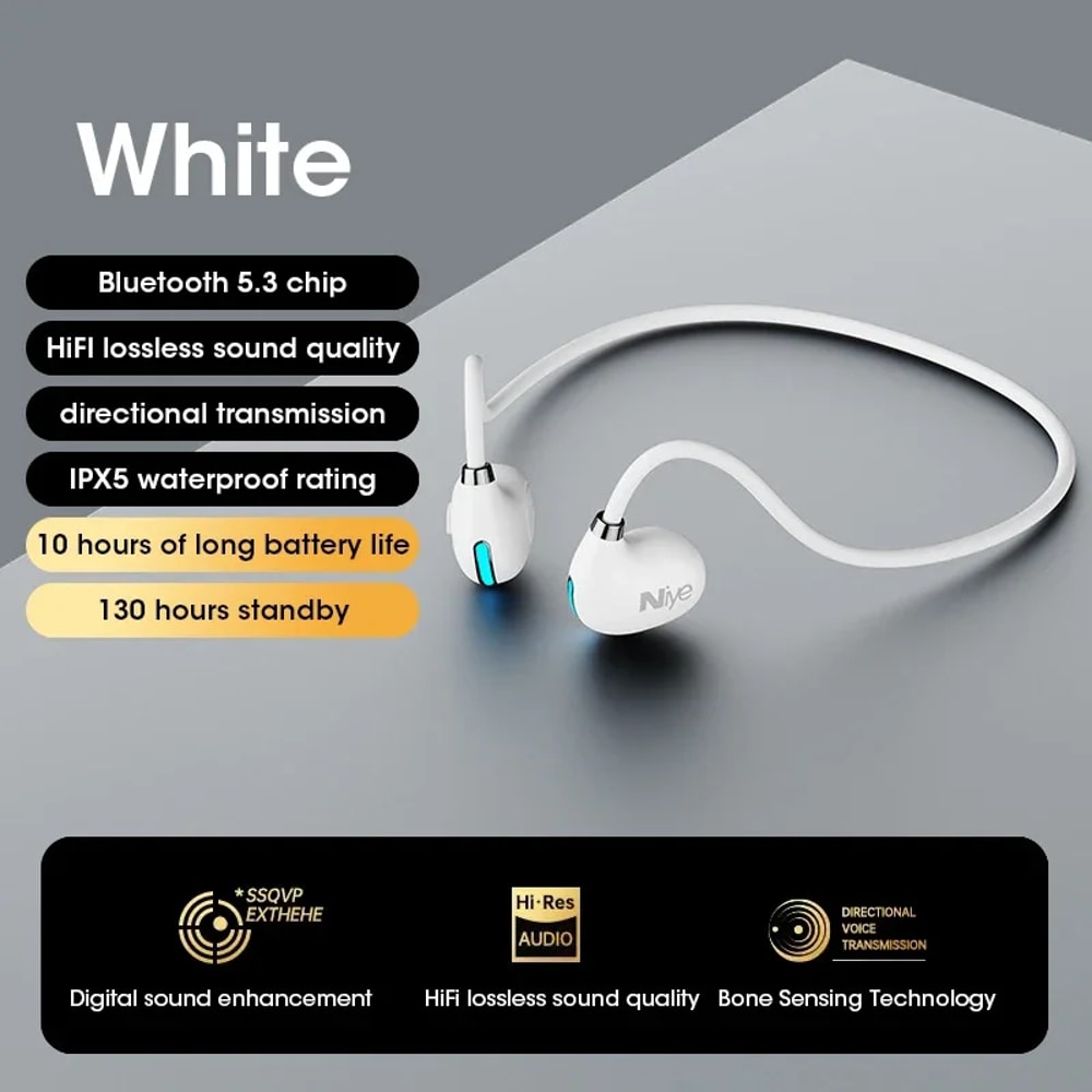Wireless Bluetooth Air Conduction Headset with HD Microphone for Sports