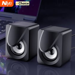usb computer speaker for laptop pc subwoofer - wired music player with deep bass sound, loudspeaker