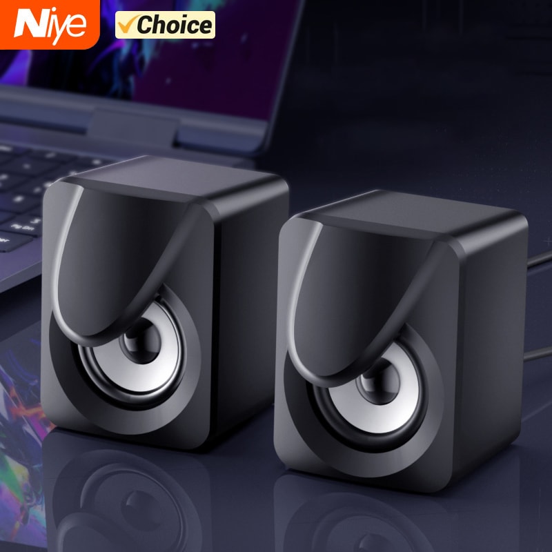 USB Computer Speaker for Laptop PC Subwoofer - Wired Music Player with Deep Bass Sound, Loudspeaker