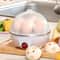 Electric Steamer Cooker for Eggs – Compact Breakfast Machine for Steamed Custard, Hard, or Soft Boiled Eggs with Auto