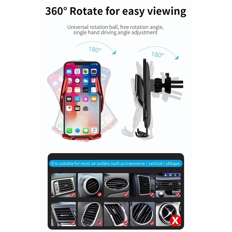 Niye Universal Gravity Car Holder For Phone Air Vent Clip Mount Stand 3