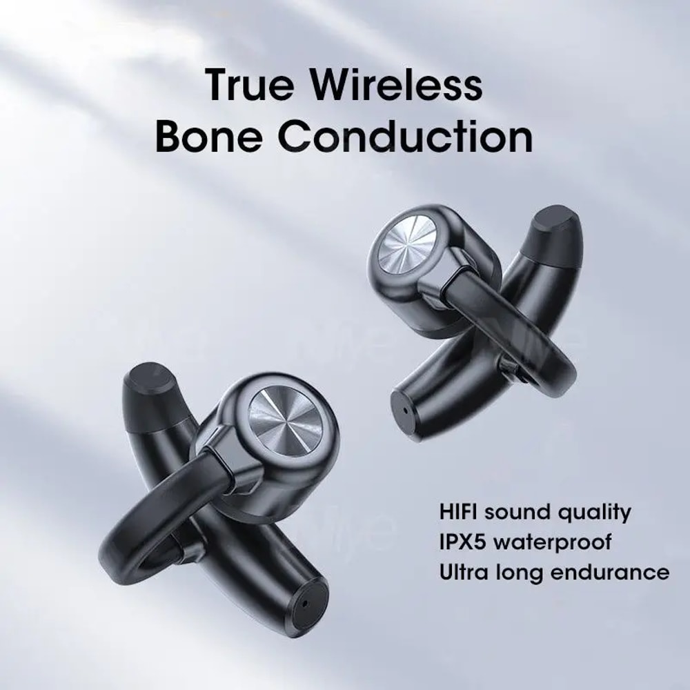 Real Bone Conduction Wireless Earphones Bluetooth TWS Headphones For Sports Running Comfortable 1