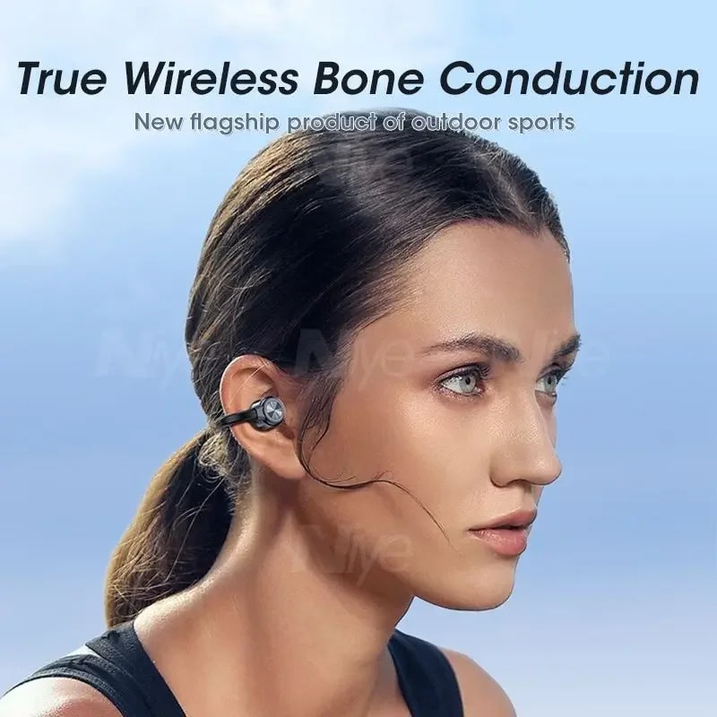 Real Bone Conduction Wireless Earphones Bluetooth TWS Headphones For Sports Running Comfortable 2