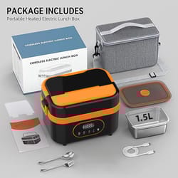 nocclili electric heated lunch box for adults – portable food warmer with temperature display