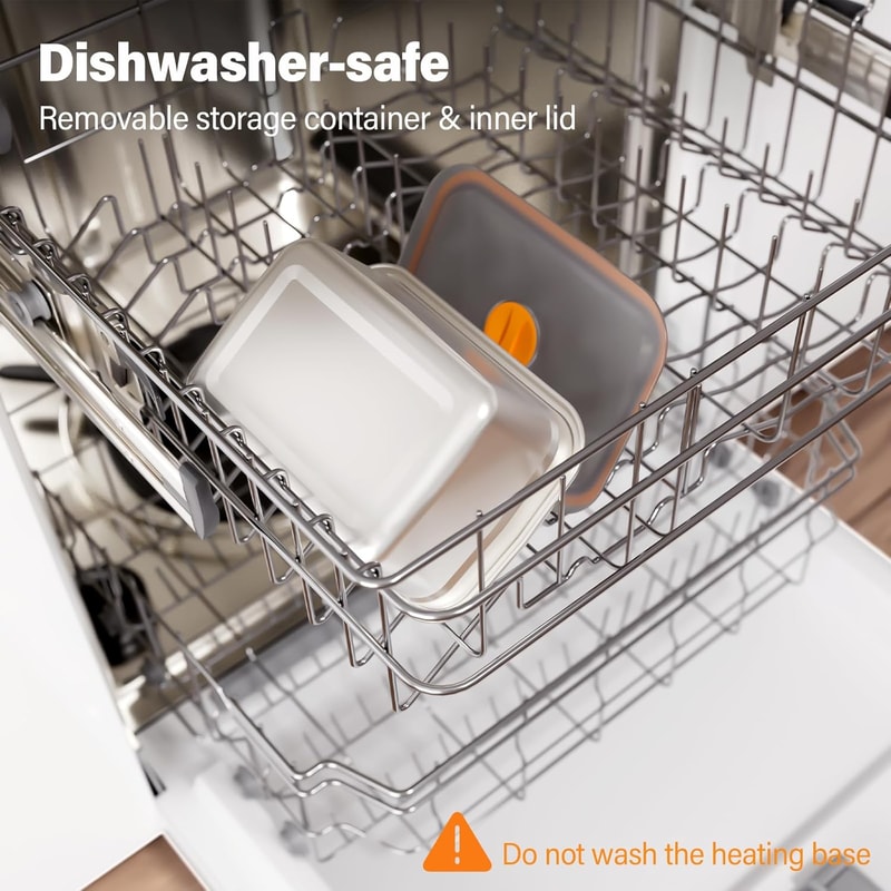 Nocclili Electric Heated Lunch Box for Adults – Portable Food Warmer with Temperature Display