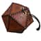 PU Leather Dice Bag Premium Brown Polyhedral Dice Pouch For DND Tabletop Gaming Portable Drawstri 3
