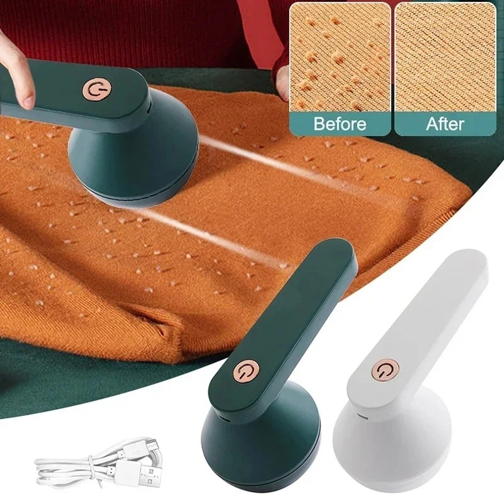 Portable Electric Lint Remover – USB Rechargeable Fabric Shaver for Sweater, Coat, and Plush Ball Trimming