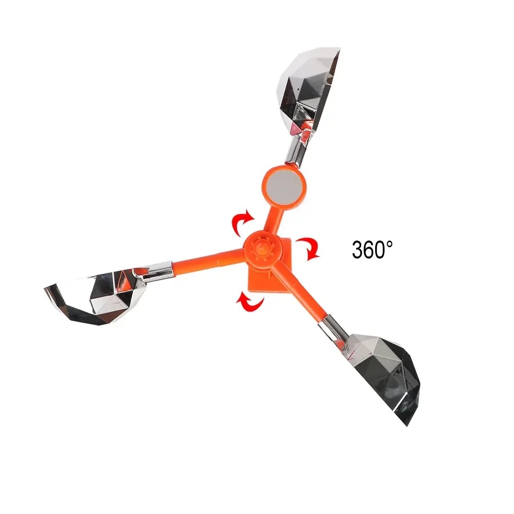 Solar Powered Rotating Bird Repeller with Flashing Sound – Automatic Pest Deterrent for Garden, Farm, and Yard