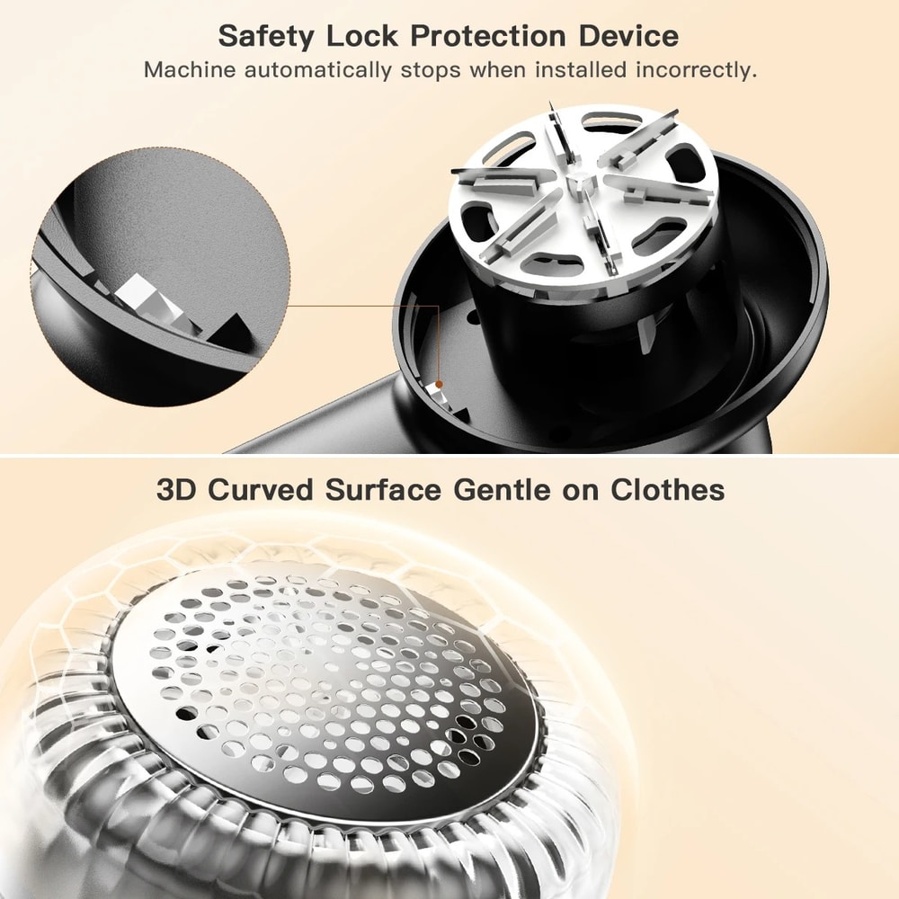Intelligent Electric Lint Shaver - Rechargeable Defuzzer with Digital Screen for Sweater, Clothes & Fabric Trimming