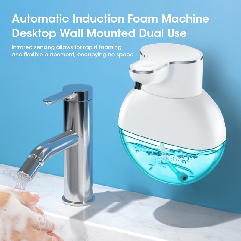 Touchless Motion Sensor Smart Soap Dispenser for Home Kitchen - Wall Mounted Hand Washing Device