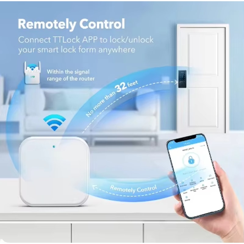 TTLOCK G2 Wifi Gateway for Smart Door Lock – Bluetooth to Wi-Fi Converter for Remote Unlock