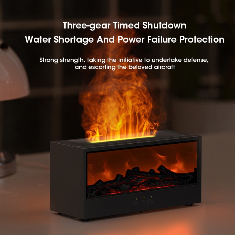 Aroma Diffuser Humidifier With Essential Oils LED Light Remote Control Simulated Fireplace Air Fr 1