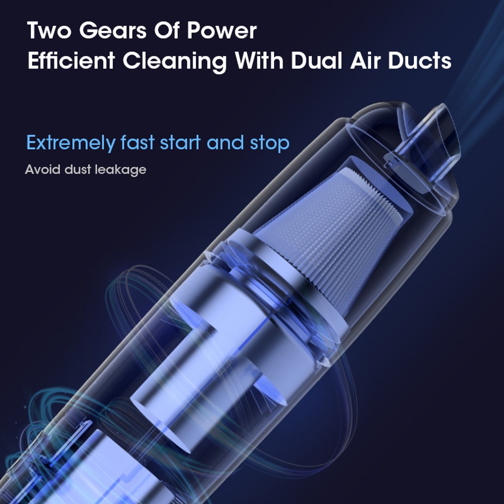 Portable Mini Wireless Car Vacuum Cleaner Handheld Multifunctional Strong Suction Low Noise Convenient for Home and Car Cleaning