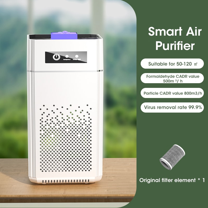 Intelligent Household Air Purifier – HEPA Filter, Negative Ion Generator, and Formaldehyde Air Cleaner for Desktop