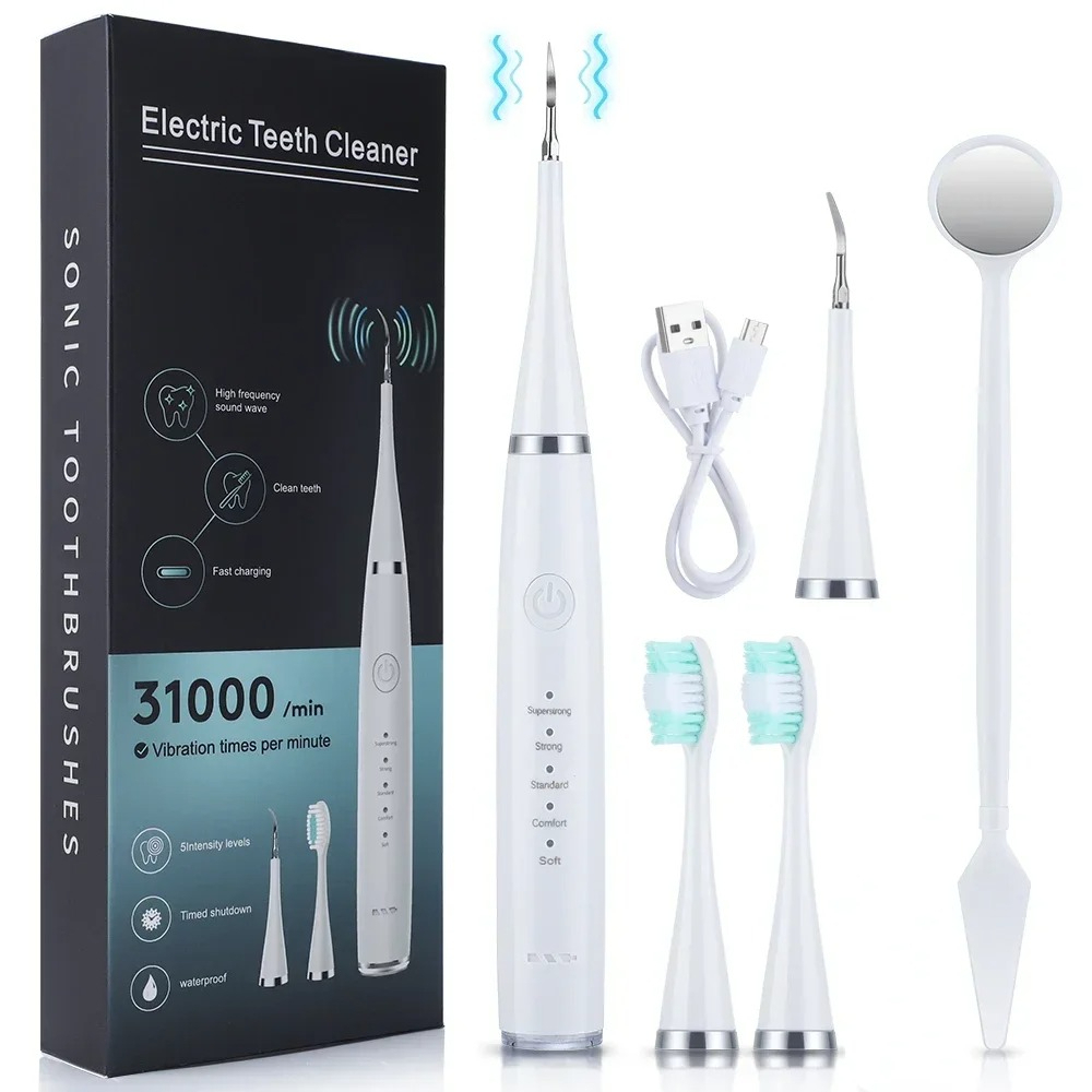 Electric Toothbrush with Sound Wave Cleaning, Teeth Whitening, and USB Charging