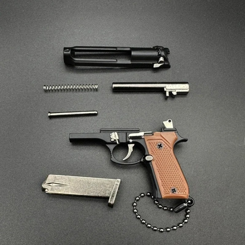 Mini Alloy Pistol Keychain – Scale Toy Gun Model for Adults & Kids – Perfect Christmas Gift