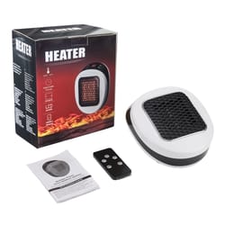 portable electric space heater for home wall outlet, room winter warm air blower with remote control, fast heating