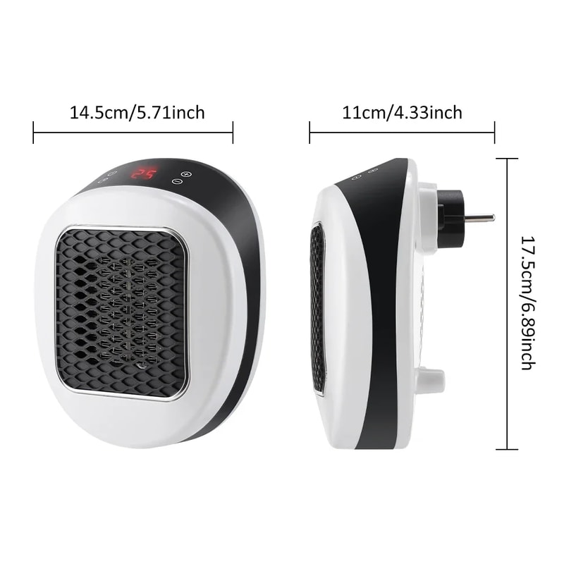 Portable Electric Space Heater For Home Wall Outlet Room Winter Warm Air Blower With Remote Control 2