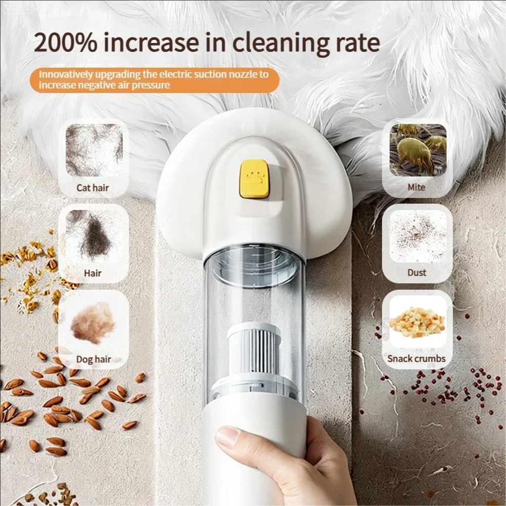 Multifunctional Cyclonic Technology Pet Vacuum Cleaner – Strong Suction for Pet Hair Removal in Cars & Homes