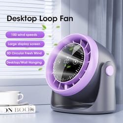 high-speed adjustable desktop wall-mounted circulating digital turbine air fan for home and office use