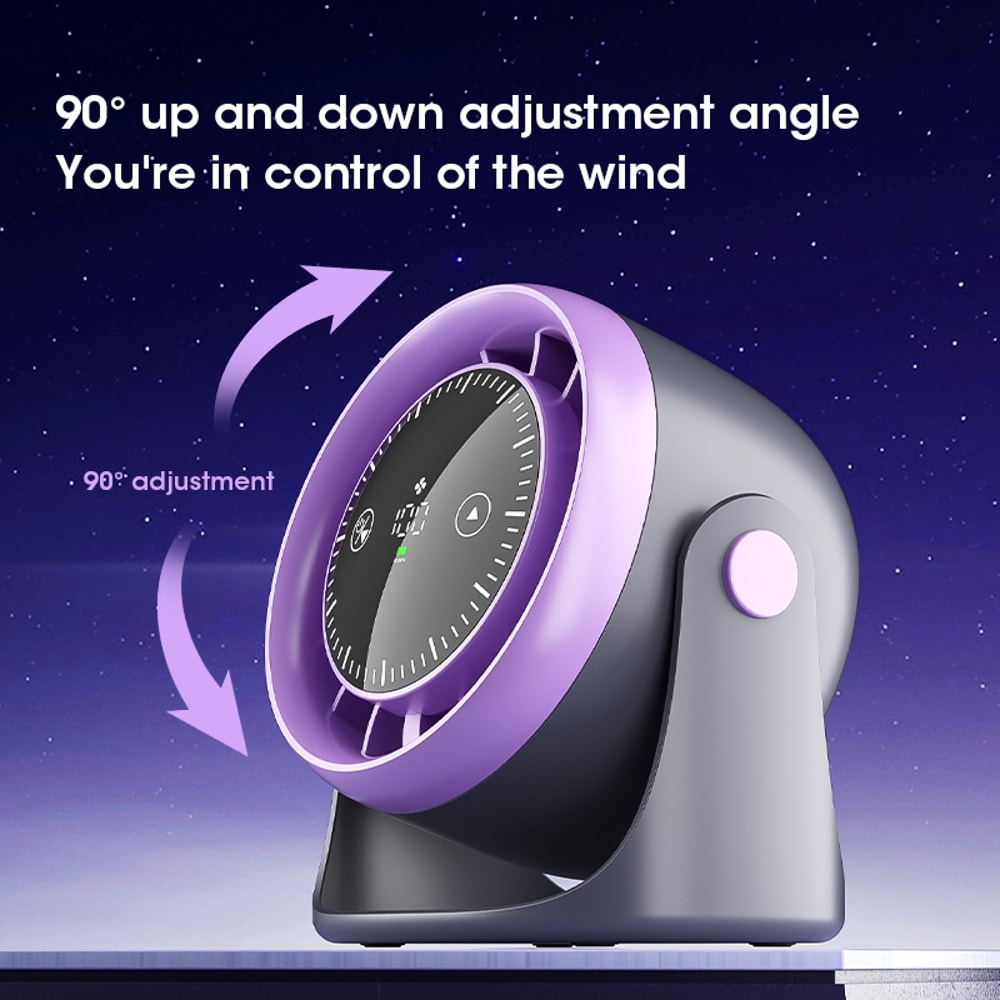 High-Speed Adjustable Desktop Wall-Mounted Circulating Digital Turbine Air Fan for Home and Office Use