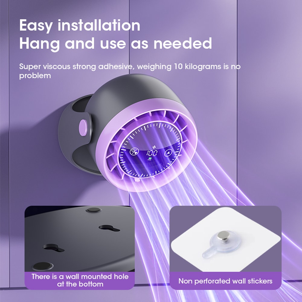 High-Speed Adjustable Desktop Wall-Mounted Circulating Digital Turbine Air Fan for Home and Office Use