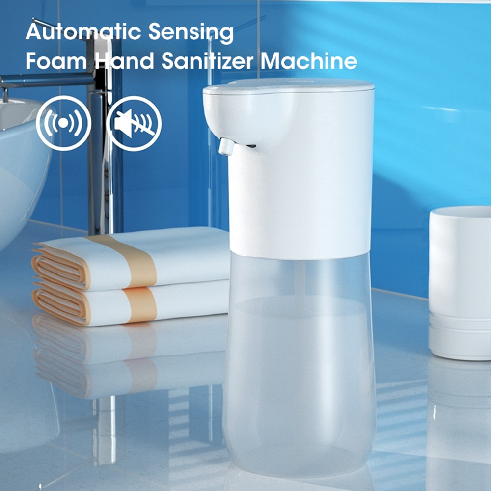 350ML Automatic Foam Soap Dispenser Smart USB Rechargeable Hand Washing Machine For Bathroom Whit 1