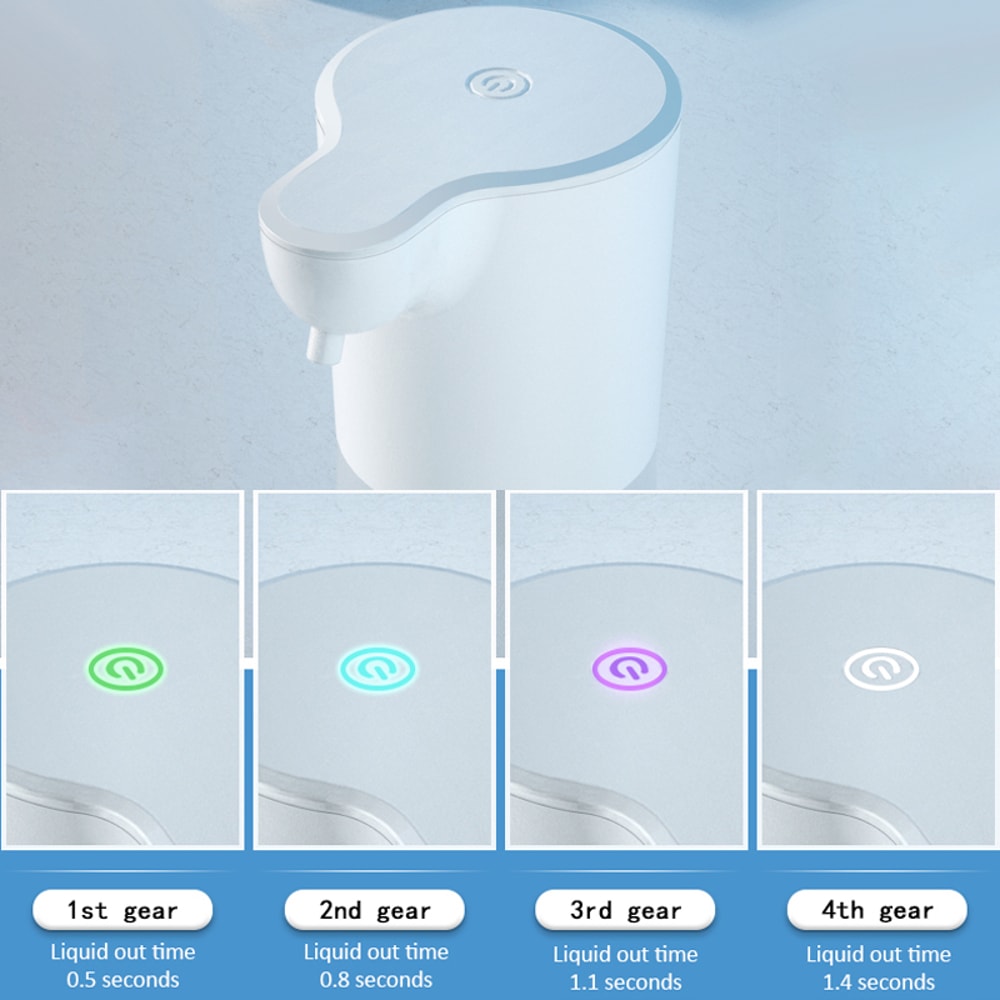 350ML Automatic Foam Soap Dispenser Smart USB Rechargeable Hand Washing Machine For Bathroom Whit 2