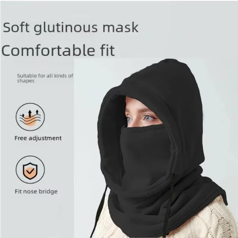 Thermal Windproof Balaclava Face Mask with Fleece Neck Warmer for Motorcycle and Cycling