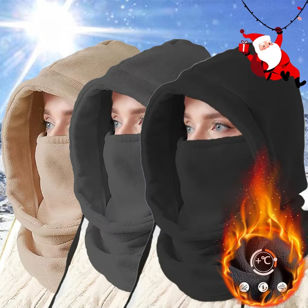 Thermal Windproof Balaclava Face Mask with Fleece Neck Warmer for Motorcycle and Cycling