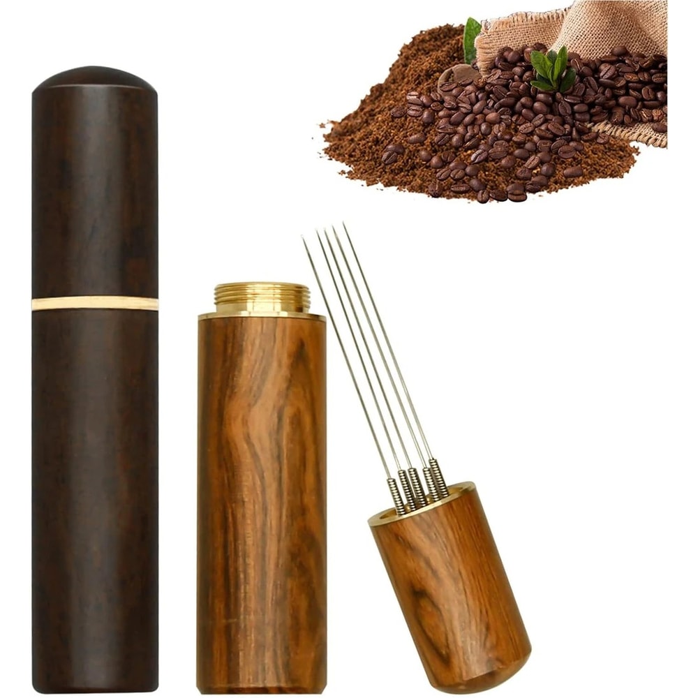 Portable Manual Coffee Grinder – Hand Crank Wooden Stainless Steel Coffee Bean Mill for Home, Office & Travel