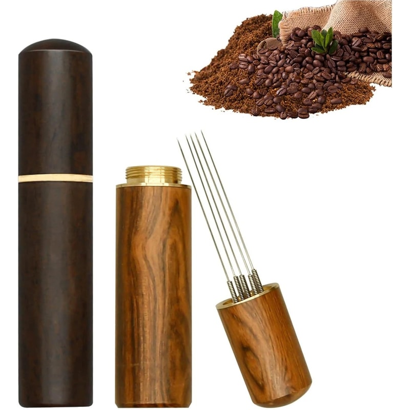 Portable Manual Coffee Grinder – Hand Crank Wooden Stainless Steel Coffee Bean Mill for Home, Office & Travel