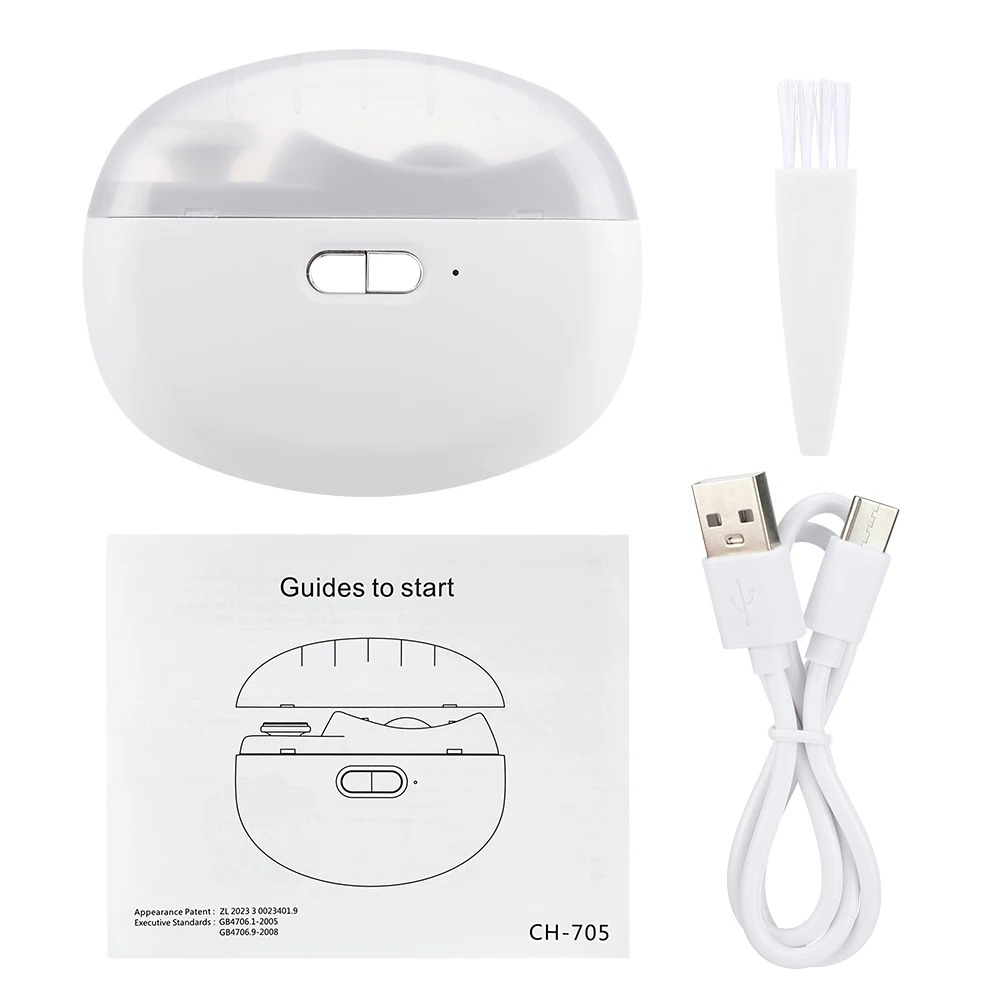 USB Cordless Nail Care System – Automatic Trimmer Clipper Polisher and Brush for Manicure & Pedicure All-in-One Tool