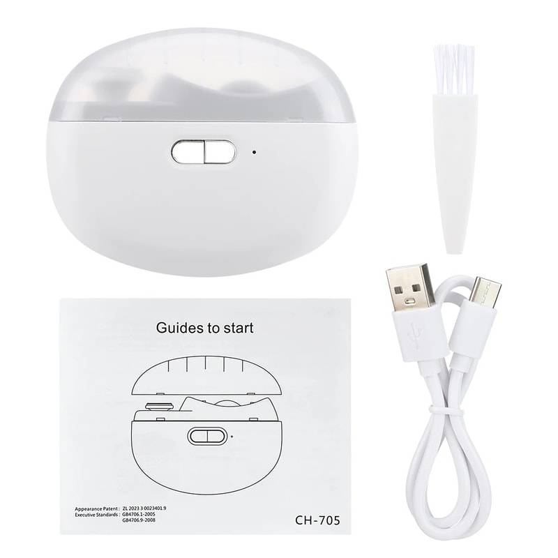 USB Cordless Nail Care System – Automatic Trimmer Clipper Polisher and Brush for Manicure & Pedicure All-in-One Tool