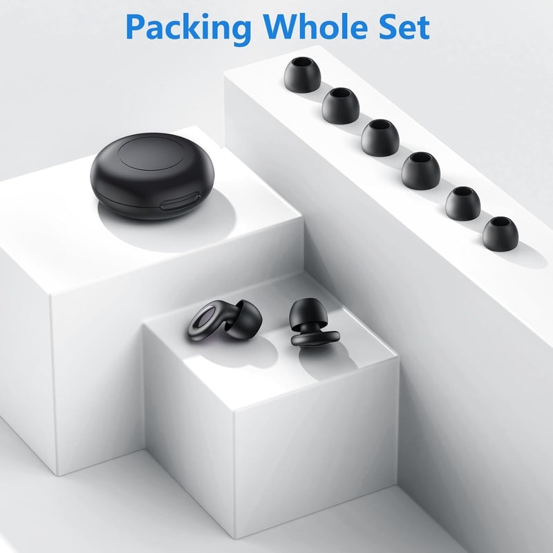 "Reusable Silicone Ear Plugs - Noise Cancelling for Sleep, Study, Work, Concerts"