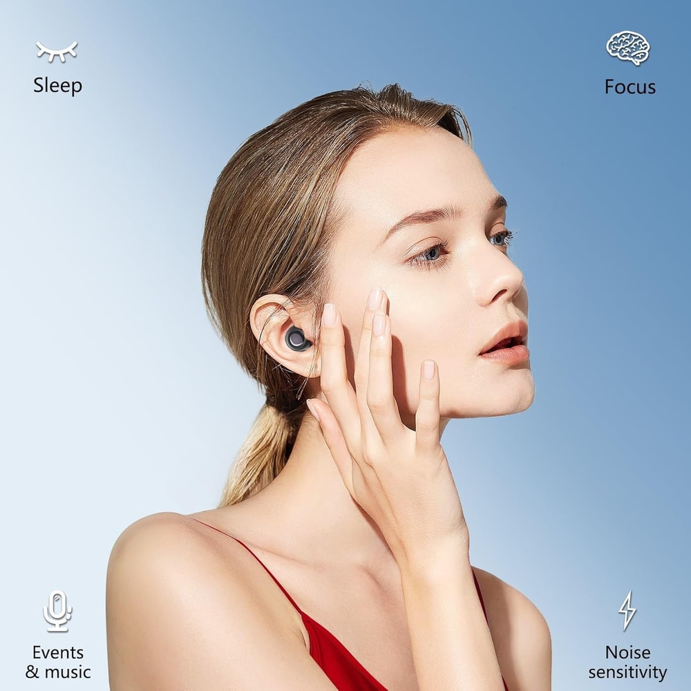 "Reusable Silicone Ear Plugs - Noise Cancelling for Sleep, Study, Work, Concerts"