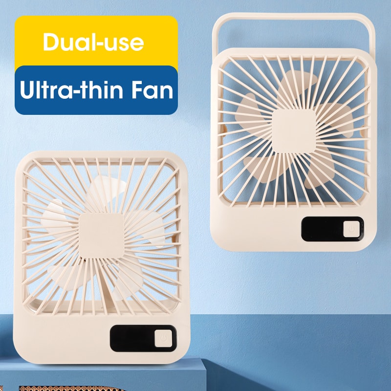 Portable USB Rechargeable Mini Desk Fan – Ultra Quiet, 5 Speed, Strong Airflow for Offices & Home