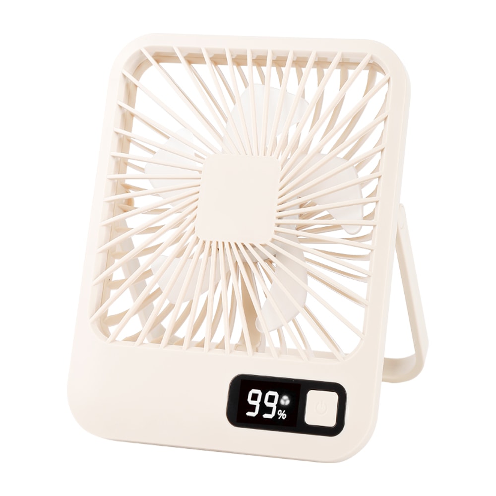 Portable USB Rechargeable Mini Desk Fan – Ultra Quiet, 5 Speed, Strong Airflow for Offices & Home