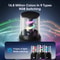 Portable Waterproof Bluetooth Speaker with LED Light Effects and Subwoofer for Car Audio