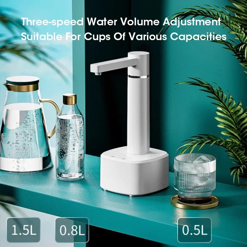 Foldable Desktop Water Dispenser with Rotatable USB Auto Pump for Gallon Bottles