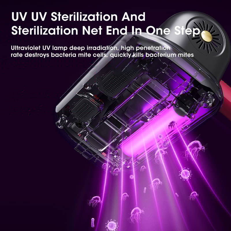 Handheld Wireless UV Vacuum Cleaner for Mite Removal and Deep Sterilization
