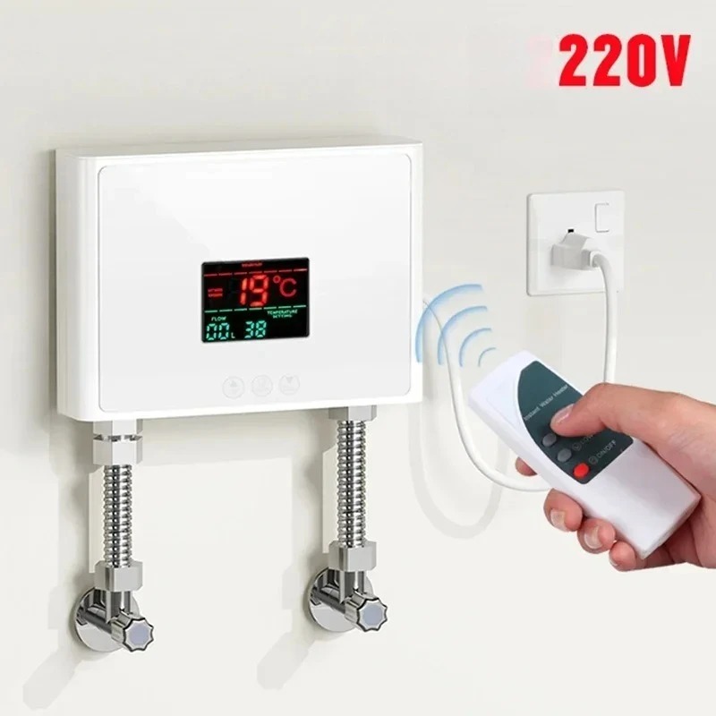 Tankless Electric Water Heater - Fast Heating, Wall Mounted for Shower & Kitchen Sink