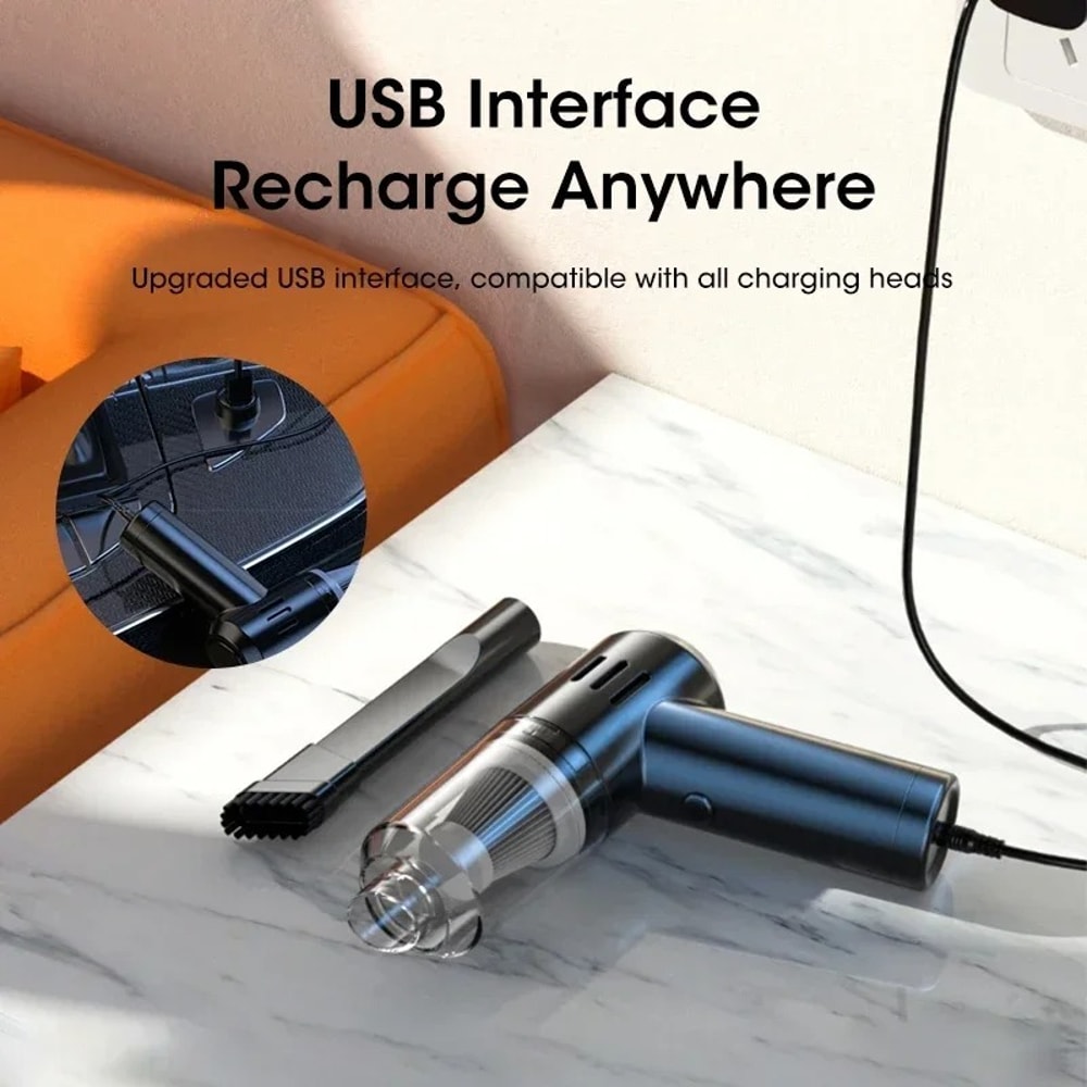 Cordless Handheld Vacuum Cleaner – Strong Suction for Pet Hair, Wet/Dry Use – Rechargeable, Portable, for Home