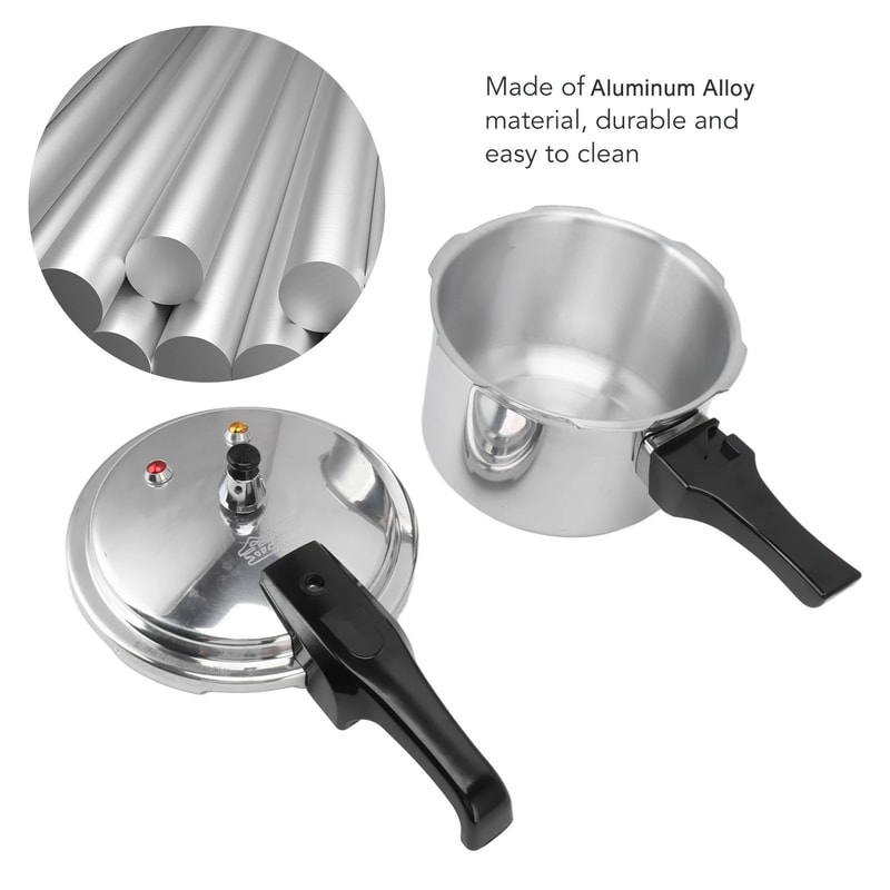 Liter Aluminum Alloy Pressure Cooker for Quick Meal Prep with Steam Release Valve