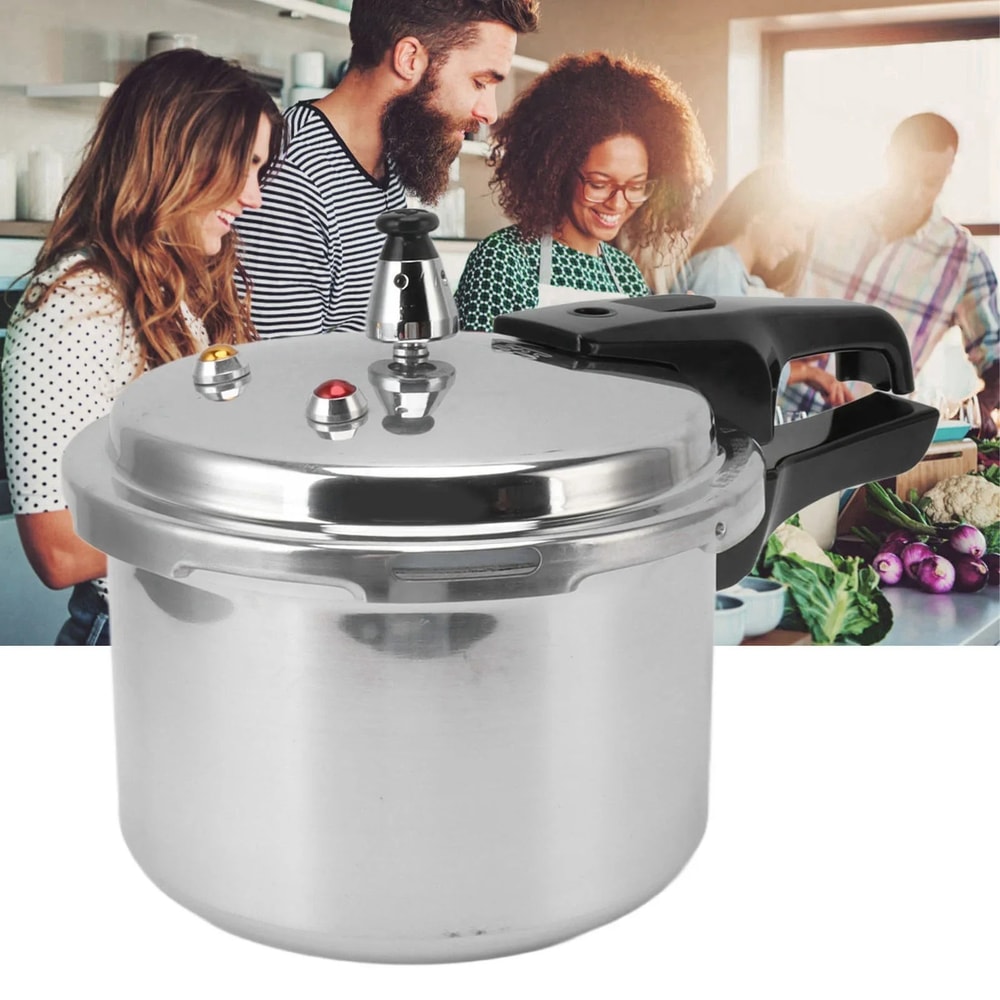 Liter Aluminum Alloy Pressure Cooker for Quick Meal Prep with Steam Release Valve