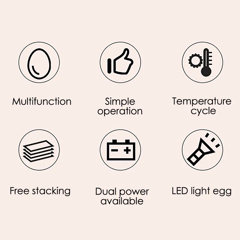 Egg Automatic Mini Incubator With Dual Power AutoTurning For Poultry Ducks Geese Birds Home Use 2
