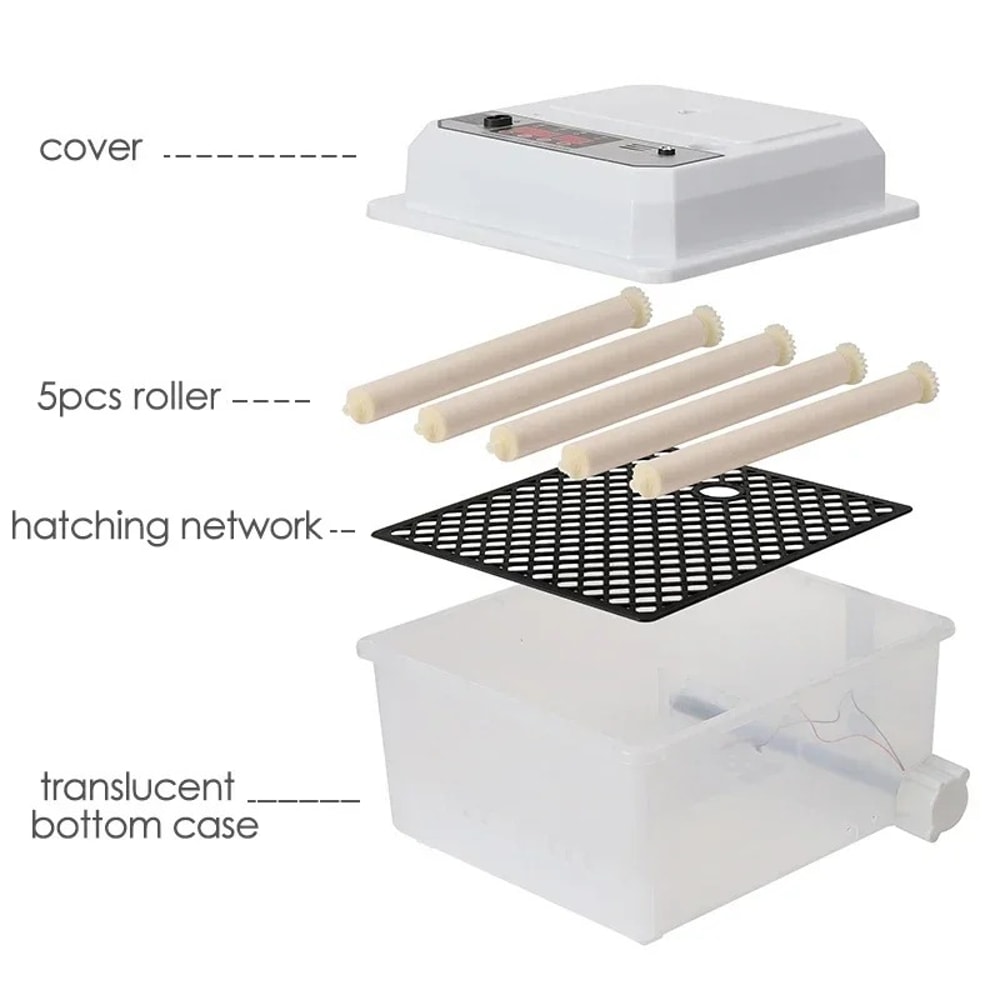 Egg Automatic Mini Incubator With Dual Power AutoTurning For Poultry Ducks Geese Birds Home Use 4