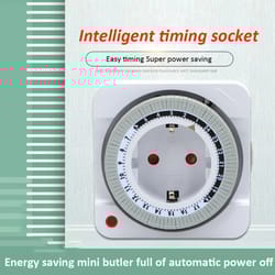 hour mechanical timer switch for indoor use – plug socket with auto power-off & smart countdown cycle