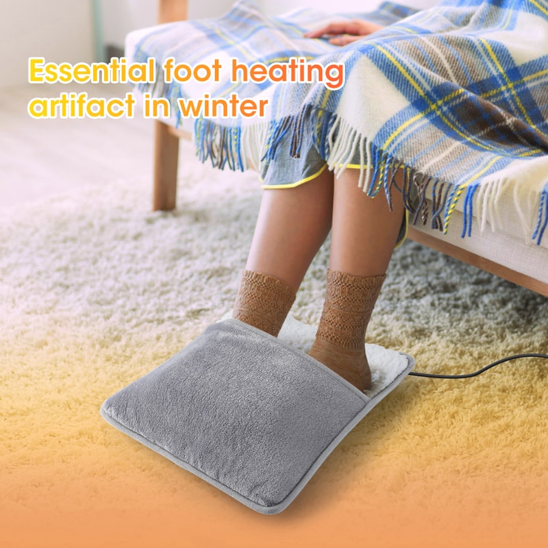 Winter Electric Foot Heating Pad – USB Charging Soft Plush Washable Foot Warmer Heater for Cozy Nights