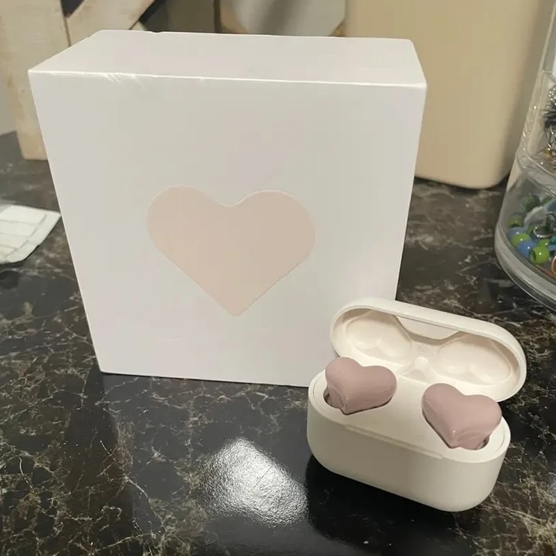 Heartbuds Bluetooth Earphones For Women HighQuality TWS Earbuds Fashionable Gaming Student Headph 4